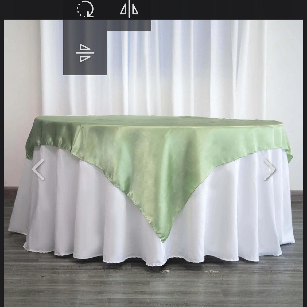 Elegant Green  Tablecloth /Overlay